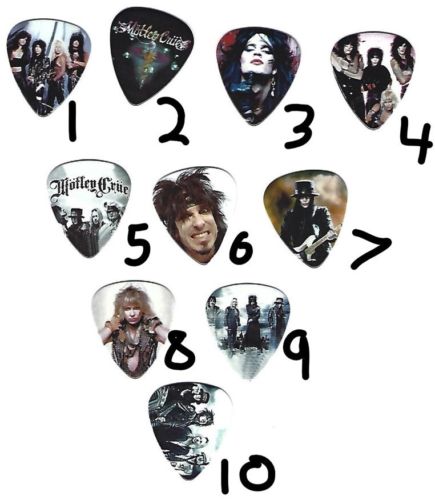 MOTLEY CRUE Graphic Guitar Pick ~Your Choice of Many~ BUY 2, GET 3rd FREE