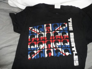 THE BEATLES -British Flag Baby Doll T-Shirt ~NEVER WORN~ Medium