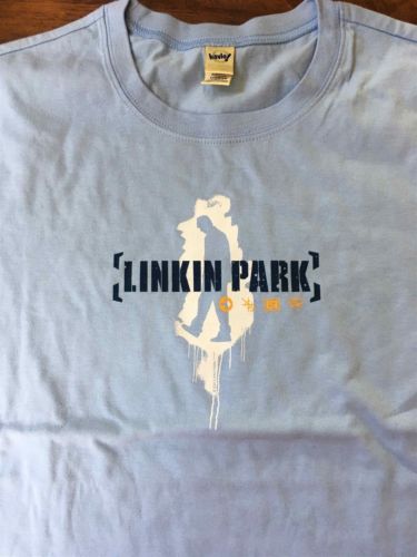 LINKIN PARK - Spray Man Light Blue Women's T-shirt ~Never Worn~ XL