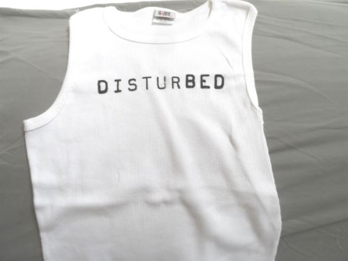 DISTURBED - Ribbed-White Tank Top ~Never Worn~ OSFA