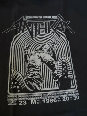 ANTHRAX - 2014 Spreading the Disease Distressed T-shirt ~Never Worn~ XL
