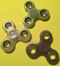Load image into Gallery viewer, Metallic &amp; Glow in the dark Tri FIDGET SPINNERS!