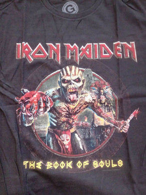 IRON MAIDEN -Book of Souls Distressed T-shirt ~Never Worn~ XL