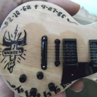 JAMES HETFIELD-Cliff Burton Tribute 1:4 Scale Replica Guitar ~New~