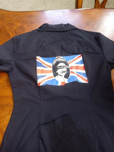 SEX PISTOLS Button Up Work Dress - 2 Sided God Save the Queen ~Never Worn~ L XL
