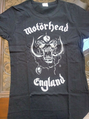 MOTORHEAD - 2010 England Metallic Silver Women's T-shirt ~Never Worn~ XXL