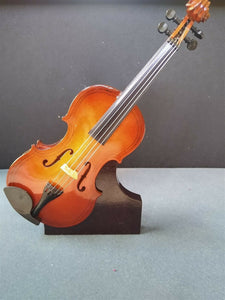 Miniature 7 Inch Replica Violin with Bow, Case, & Display Stand ~NEW~