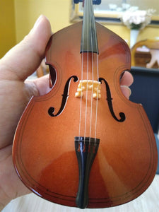 Miniature 10 Inch Replica Upright Bass with Bow, Case, & Display Stand ~NEW~