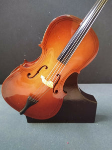 Miniature 9 Inch Replica Cello with Bow, Case, & Display Stand ~NEW~