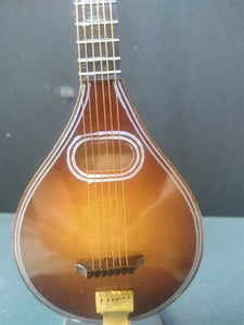 Miniature 9 Inch Replica Mandolin with Case & Display Stand ~NEW~
