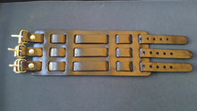 Load image into Gallery viewer, Black Leather Cuff Bracelet - 3 inches Wide with 3 Buckles. Be a Rockstar! ~New~