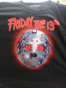 FRIDAY THE 13th- Jason Voorhees Mask Men's T-shirt ~Never Worn~ S 2XL