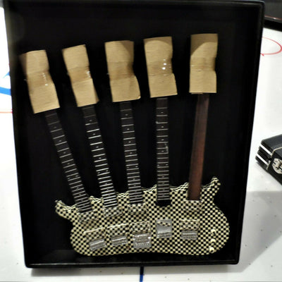 RICK NIELSEN (Cheap Trick)-Five-Neck Yellow Checkered Replica Guitar~Axe Heaven~