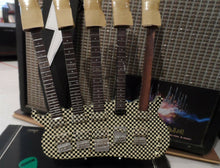 Load image into Gallery viewer, RICK NIELSEN (Cheap Trick)-Five-Neck Yellow Checkered Replica Guitar~Axe Heaven~