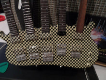 Load image into Gallery viewer, RICK NIELSEN (Cheap Trick)-Five-Neck Yellow Checkered Replica Guitar~Axe Heaven~