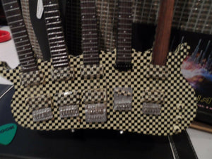 RICK NIELSEN (Cheap Trick)-Five-Neck Yellow Checkered Replica Guitar~Axe Heaven~