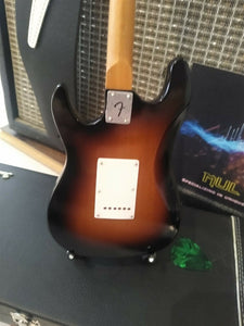 Fender Sunburst Strat w/ Tortoise Pickguard 1:4 Scale Replica Guitar ~Axe Heaven