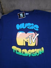 Load image into Gallery viewer, MTV MUSIC TELEVISION - 2021 Navy Blue Retro T-shirt ~Licensed ~ S M L XL XXL