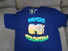 Load image into Gallery viewer, MTV MUSIC TELEVISION - 2021 Navy Blue Retro T-shirt ~Licensed ~ S M L XL XXL