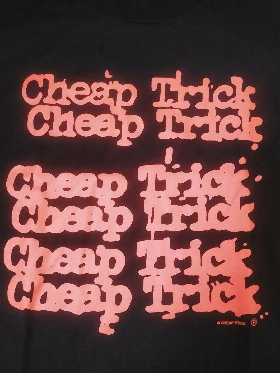 CHEAP TRICK -Red Logo on Black T-shirt ~Never Worn~ M XXXL