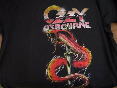 OZZY OSBOURNE - 2021 Distressed Serpent and Sword T-shirt ~Never Worn~ XL