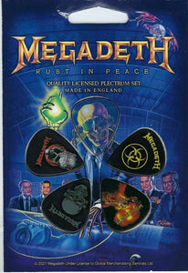 MEGADETH 'Rust In Peace' Set of 5 Guitar Picks/Plectrums ~Licensed~