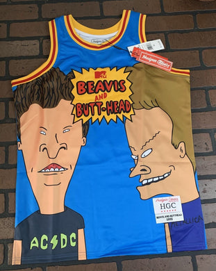 BEAVIS & BUTTHEAD Headgear Classics Basketball Blue Jersey~Never Worn~S M L XL2X