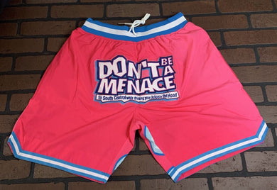 DON'T BE A MENACE TO SOCIETY Headgear Classics Basketball Shorts ~Never Worn~