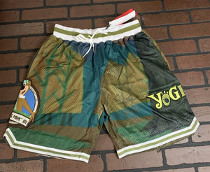 YOGI BEAR JELLYSTONE PARK Headgear Classics Basketball Shorts ~Never Worn~ S