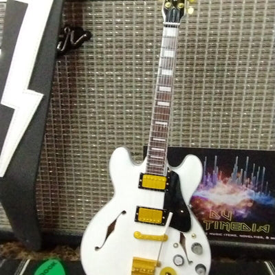 GIBSON ALEX LIFESON Sig. ES-355 Alpine White 1:4 Scale Replica Guitar~Axe Heaven