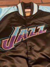 Load image into Gallery viewer, UTAH JAZZ Mitchell &amp; Ness Special Script Heavyweight Jacket S M L 2XL