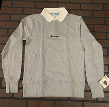 Load image into Gallery viewer, CHAMPION Gray Rugby Shirt Long Sleeved~BRAND NEW~ S M L XL