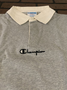 CHAMPION Gray Rugby Shirt Long Sleeved~BRAND NEW~ S M L XL