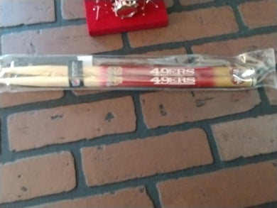 SAN FRANCISCO 49ERS Pair of Unused Woodrow Drumsticks ~Licensed~