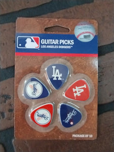 LOS ANGELES DODGERS Set of 10 Unused Woodrow Guitar Picks/Plectrums ~Licensed~