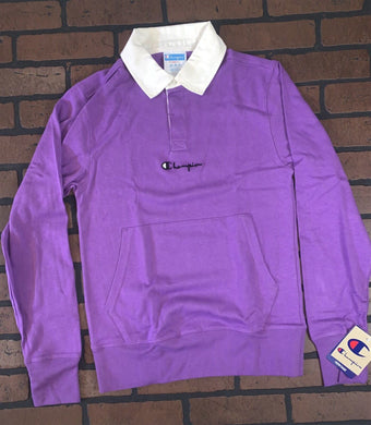 CHAMPION Purple Rugby Shirt Long Sleeved~BRAND NEW~ S