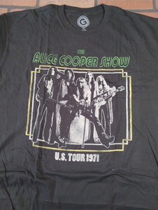 THE ALICE COOPER SHOW - Distressed "US Tour 1971" T-shirt ~Never Worn~ S XXL