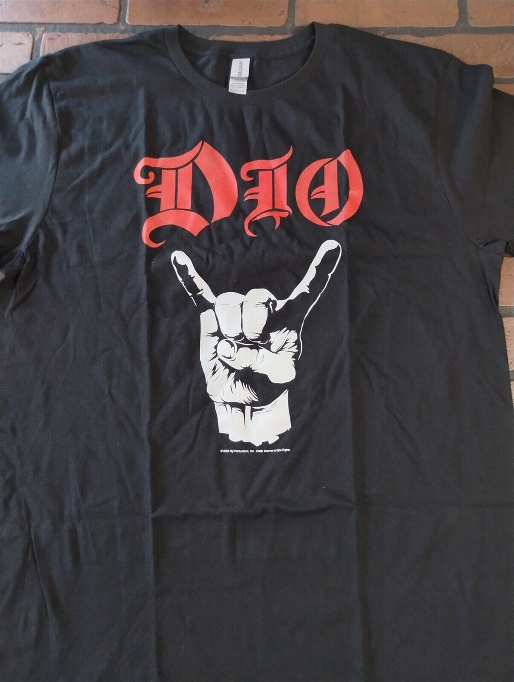 Maglietta Uomo DIO Devil Horns Rock N Roll – T-Shirt Nera Con Licenza Ufficiale, 100% Cotone - Foto 1