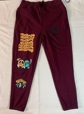 Neff Burgundy Sweatpants ~ Never Worn~ S M L XL ~