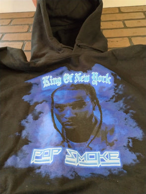 POP SMOKE -2021 Rare King of New York Long Sleeve Pullover Hoodie ~BRAND NEW~XXL