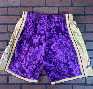 LA LAKERS Mitchell & Ness Swingman CNY 4.0 Basketball Shorts ~Never Worn~