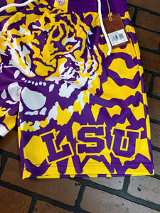 LSU TIGERS Mitchell & Ness Jumbotron 2.0 Basketball Shorts ~New~