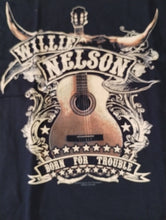 Load image into Gallery viewer, WILLIE NELSON -1990 Vintage Born For Trouble Guitar T-shirt ~Never Worn~L XL 2XL