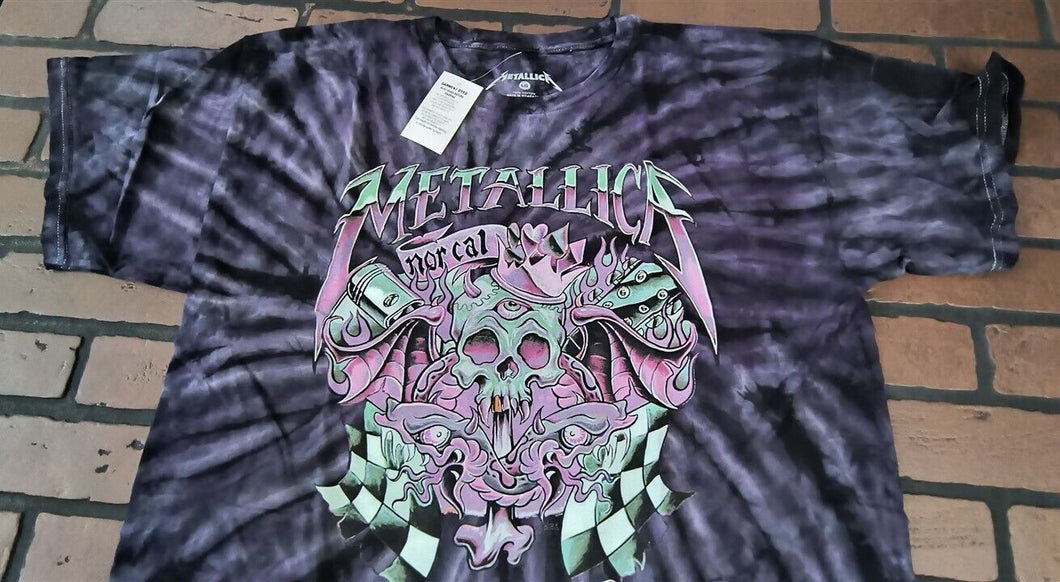 METALLICA - 2021 NorCal Purple Tie Dye Men's T-shirt ~Never Worn~ XS S