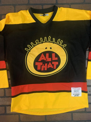 ALL THAT Kel Mitchell Headgear Classics Hockey Black Jersey ~Never Worn~ L