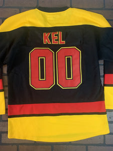 ALL THAT Kel Mitchell Headgear Classics Hockey Black Jersey ~Never Worn~ L