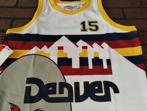 YOSEMITE SAM / DENVER White Headgear Classics Basketball Jersey ~Never Worn~ M