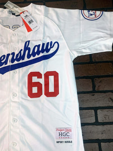 NIPSEY HUSSLE CRENSHAW Victory Lap White Headgear Classics Baseball Jersey~New~