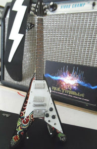 JIMI HENDRIX - Psychedelic Flying V 1:4 Scale Replica Guitar ~Brand New