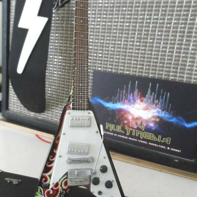 JIMI HENDRIX - Psychedelic Flying V 1:4 Scale Replica Guitar ~Brand New